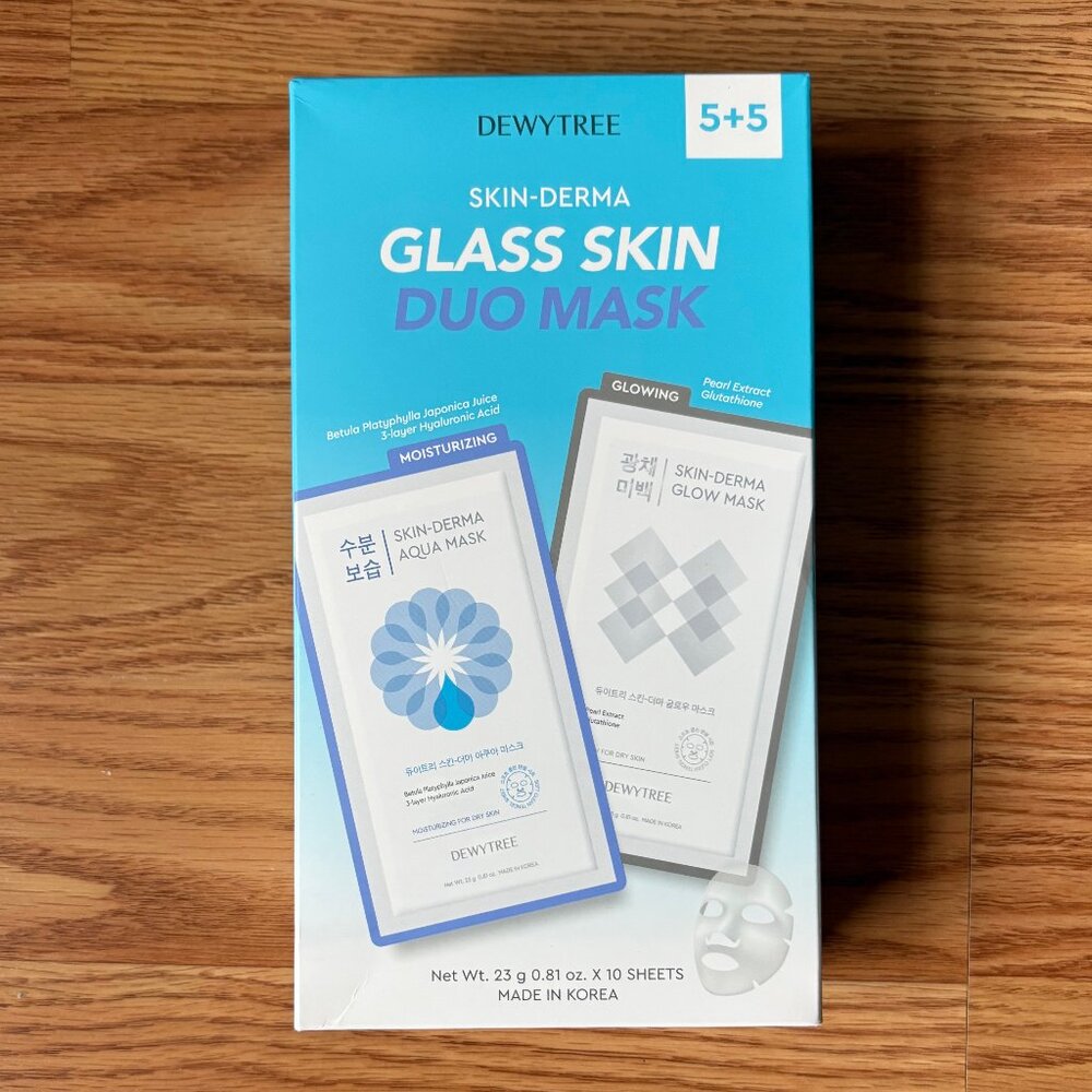 DEWYTREE Skin-Derma Glass Skin Duo Mask 5+5 Moisturizing + Glowing